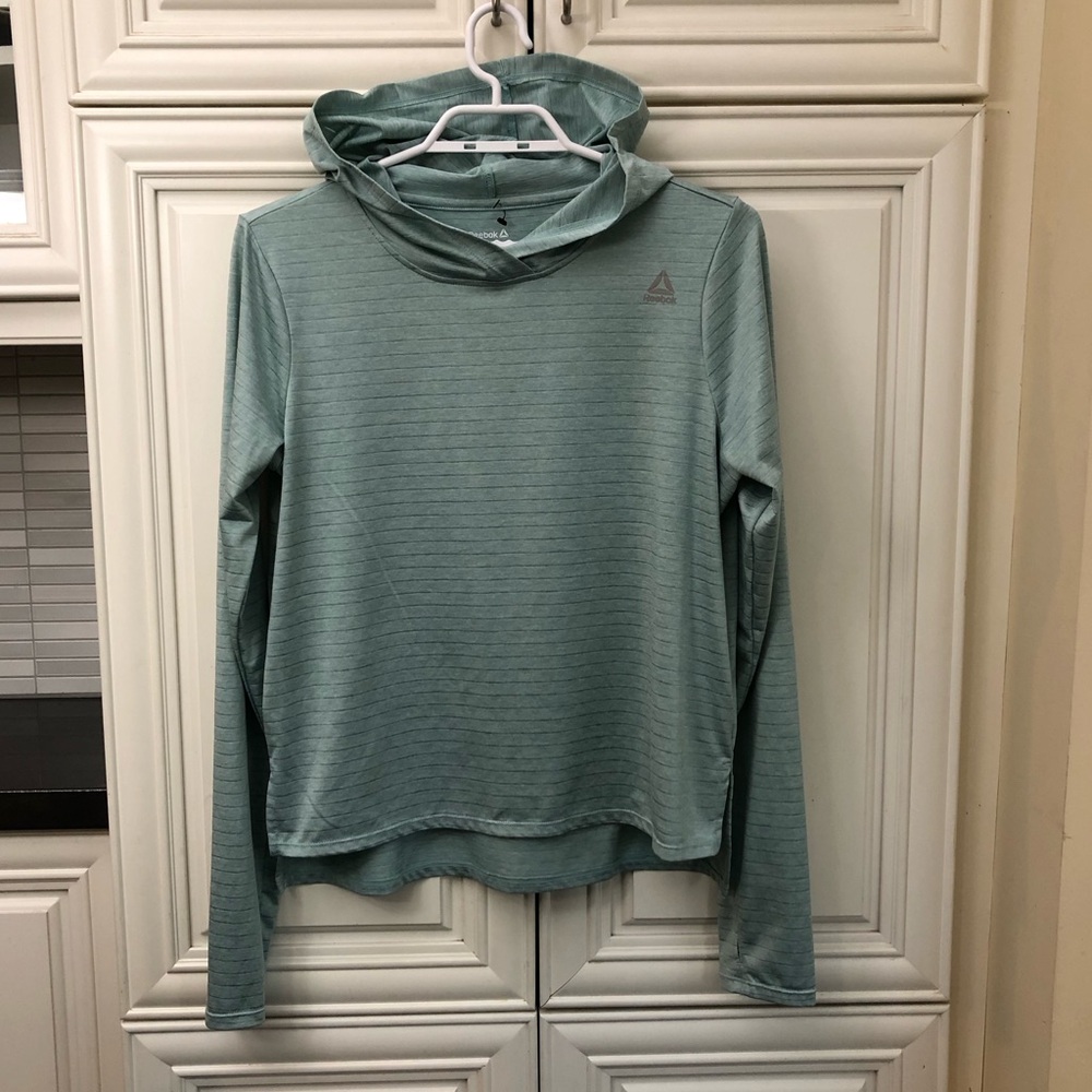 Light Teal Hooded Long-Sleeve Top - Performance Layer